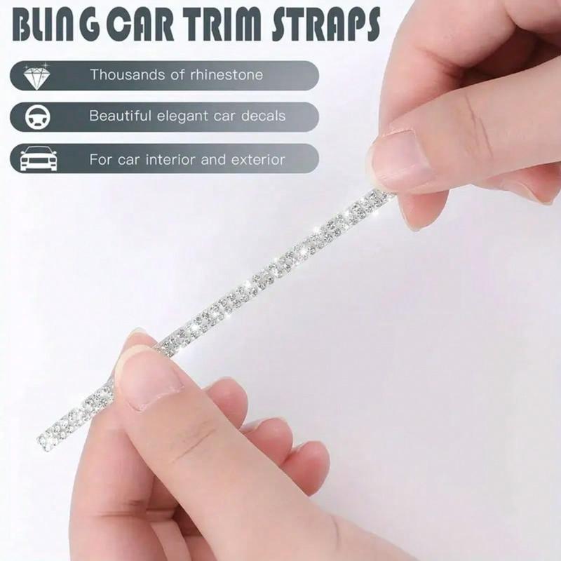 5-Meter/Roll DIY Rhinestone Strip for Car Crystal Diamond Decoration Car Diamond Decoration Self-Adhesive Diamond Crafts DIY Rhinestone Strips