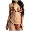 Women's Fashion Sexy Erotic Lingerie Three-Point Set Hollow Split Underwear