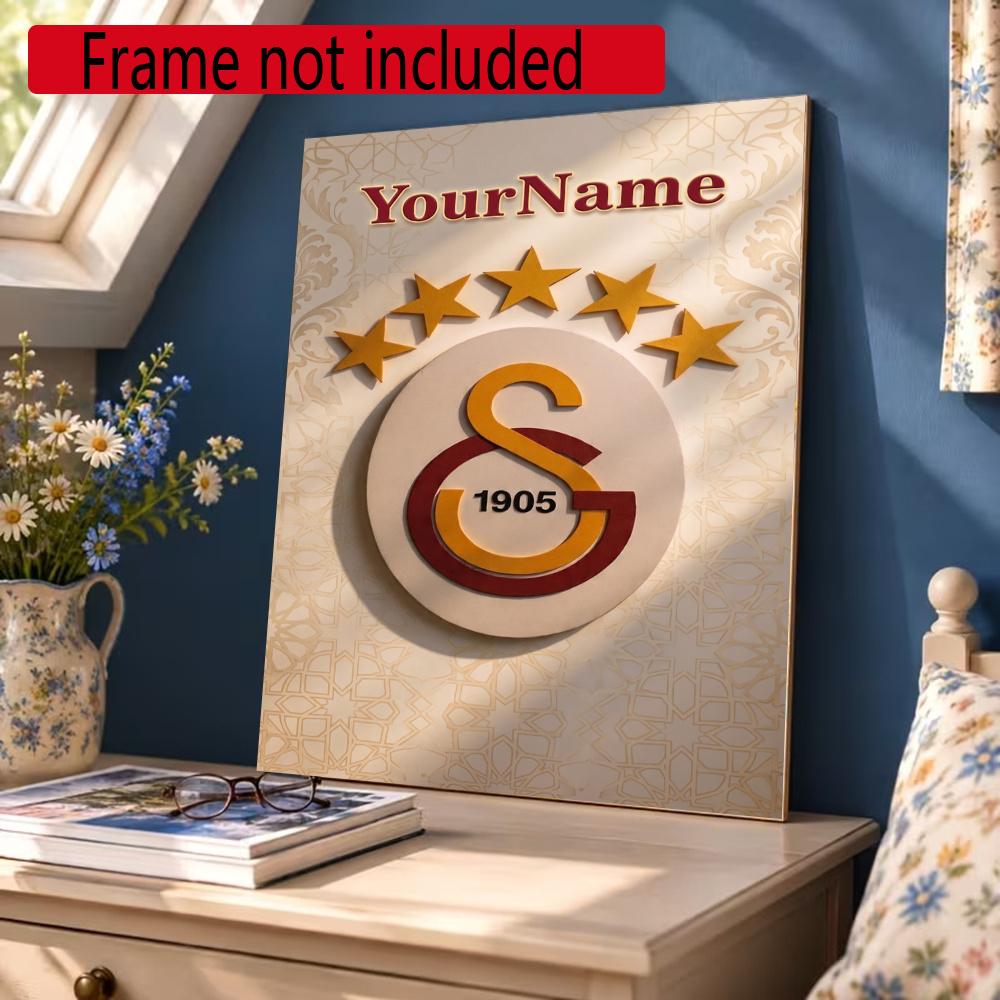 Galatasaray Personalized Name Round Diamond Painting Kit Diamond Embroidery Painting Rhinestones Mosaic Frameless Handwork Decoration Arts