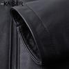 Caesar Men's Genuine Leather Lapel Jacket