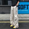 Men's Spring Autumn American Fashion Brand Loose Straight Jacket Wide-leg Casual Long Pants