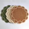 Sottopiatto intrecciato in carta a forma di fiore Sottopiatto decorazione per la casa intrecciato in carta Per tavolo da pranzo