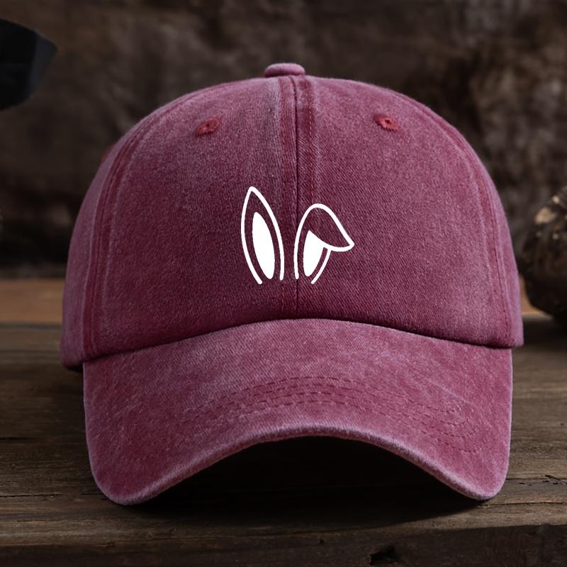 Fun Rabbit Ears Print Baseball Hat Unisex Outdoor Fashion Versatile Peaked Hat Trend