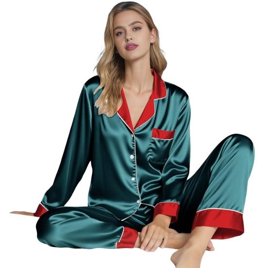 Familie Julepysjamas Matchende Sett 2 Deler Nattøy Antrekk Jule-temakostymer Komfortabelt Loungewear for Voksne Barn