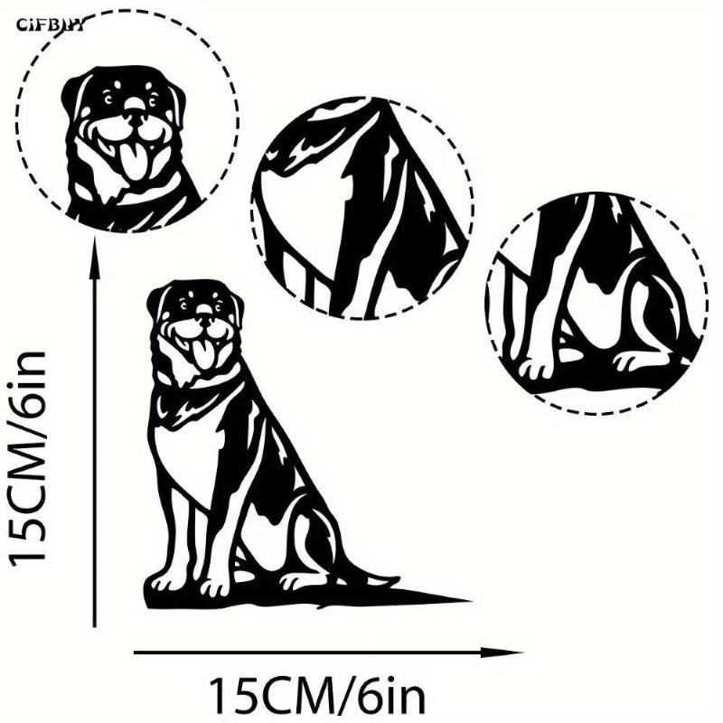 Metal Rottweiler Silhouette Garden Home Decor Gift