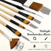 32-teiliges Künstlerpinsel-Set Ergonomischer Holzgriff Nylonborsten Pinsel für Öl-Aquarell-Acryl-Gouache Kunstmalerei