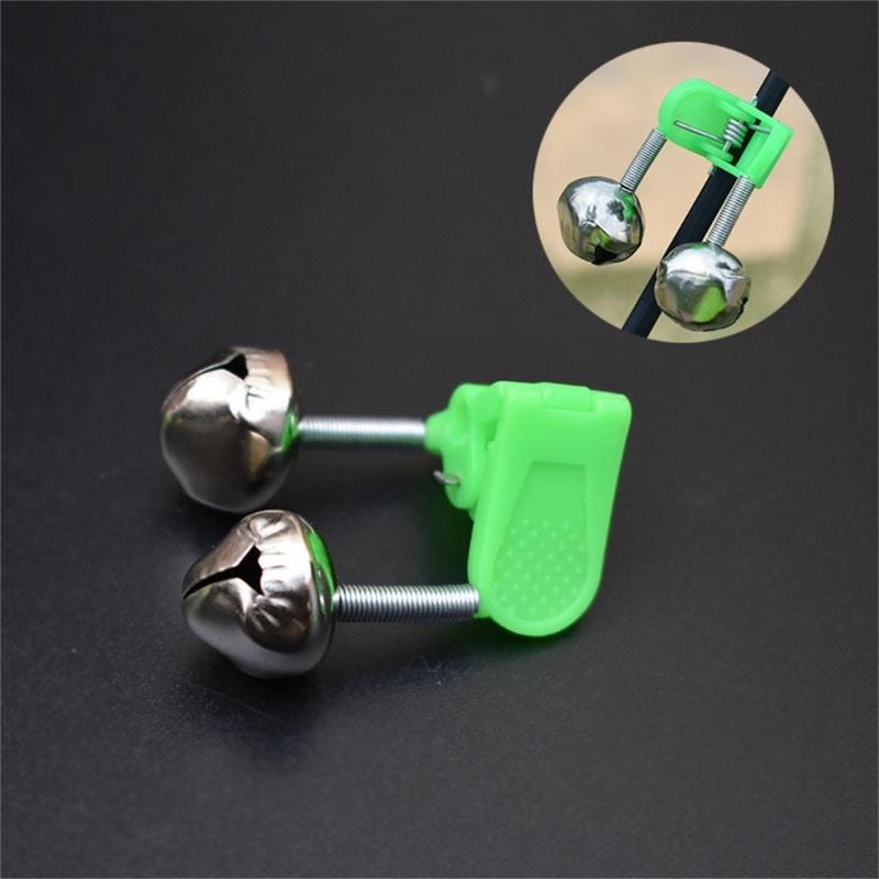 Fishing Rod Bells Fishing Rings, 10Pcs Double Alarm Bells Fishing Bells Alarm for Night Fishing Fishing Rod Bites Alarm