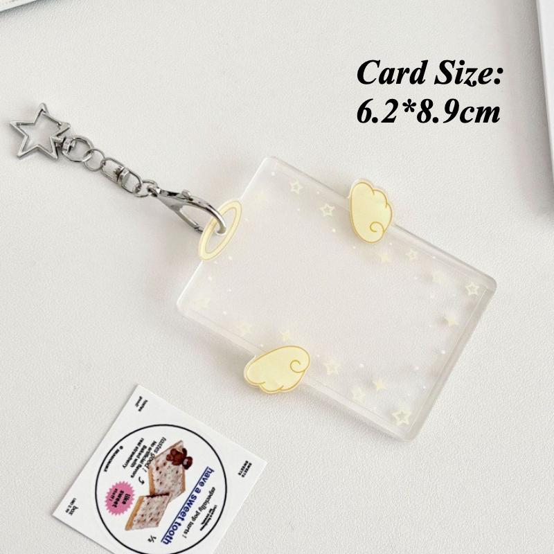 Engelsflügel Kartenhalter Niedliche Stern-Fotorahmen für 3 Zoll Kpop Fotokarte Koreanischer Stil Kartendisplay Acryl Fotokartenhalter 2025