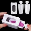French Portable Recovery Box For Nail Glitter Powder Container Recycling Dipping Powder Dust Tray Nail Art Caviar Sequin Storage