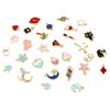 30Pcs Pendants Colorful Plated Mixed Pattern for DIY Necklace Bracelet Earring Jewelry Accessories