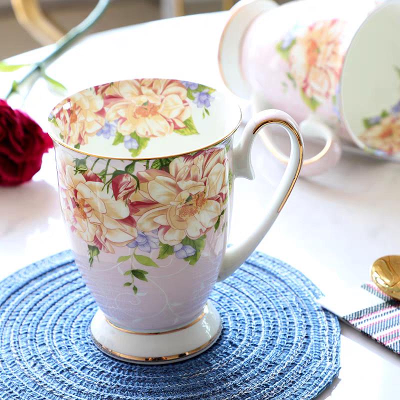 Bule Europeu de Porcelana Óssea, Conjunto de Xícaras de Chá da Tarde Inglês, Cafeteira de Porcelana de Alta Qualidade, Chaleira Resistente ao Calor, 1000ml