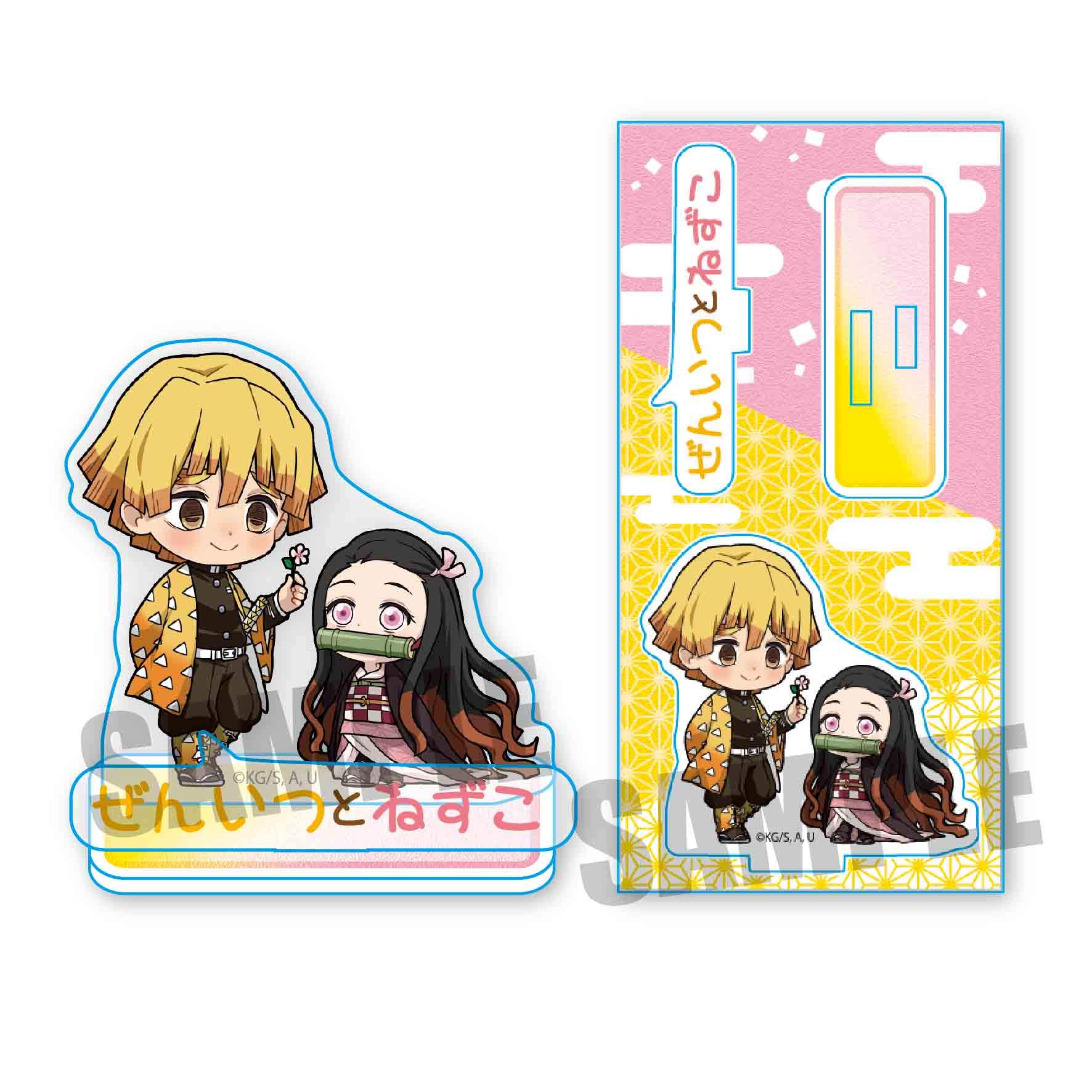 

Demon Kimetsu no Yaiba Zenitsu Nezuko Acrylic Figure with Nezuko Slayer &