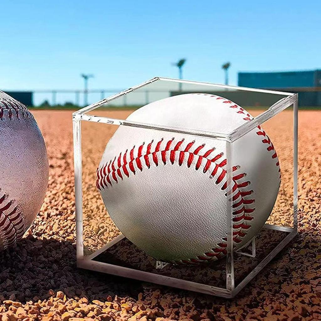 8cm Baseball-Vitrine Golfball-Ausstellungsbox, Transparent Multifunktional Staubdicht Tennisballhalter