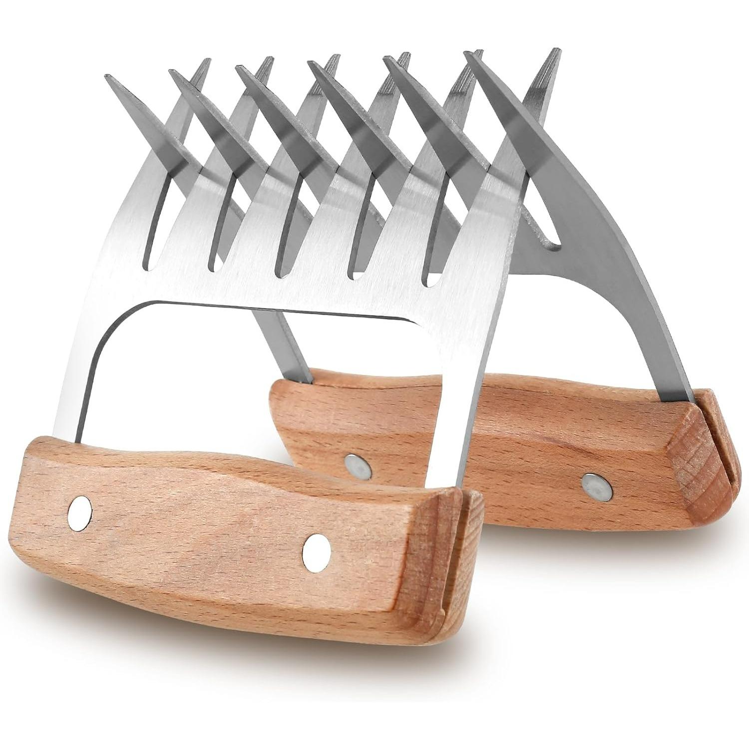 

2PCS Meat Shredder Claws for Shredding Chicken Shredder Stainless Steel BBQ Meat Claws Efficient Pulled Pork Shredder Claws Portable Barbecue Tools W