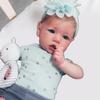 Muñeca Reborn de plástico hecha a mano con pestañas largas y adorables, con ropa, regalo de cumpleaños para niños pequeños