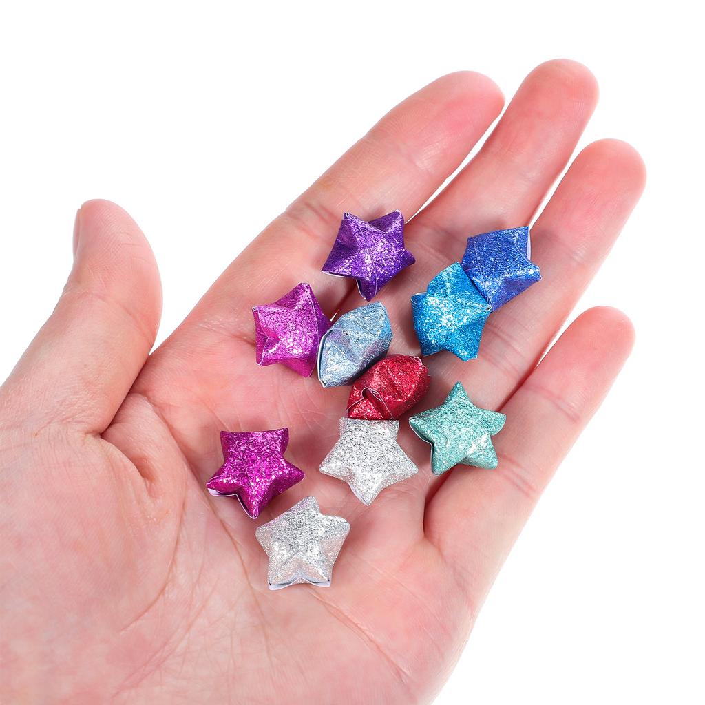 1040Pcs Glitter Star Paper Strips Diy Craft Supplies Decorative Party Paper Strips  Glitter Origami Paper Stars For Holiday Gift