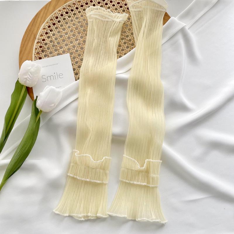 

Кружевные рукава из ледяного шелка с защитой от УФ-лучей для вождения и езды на велосипеде летом One Size