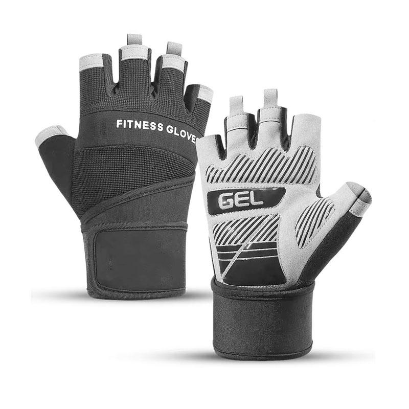 

Fitness Gloves with Wrist Wrap Support for Lifting Training and Push-ups Half-finger Gym Gloves Suitable for Men and Women M