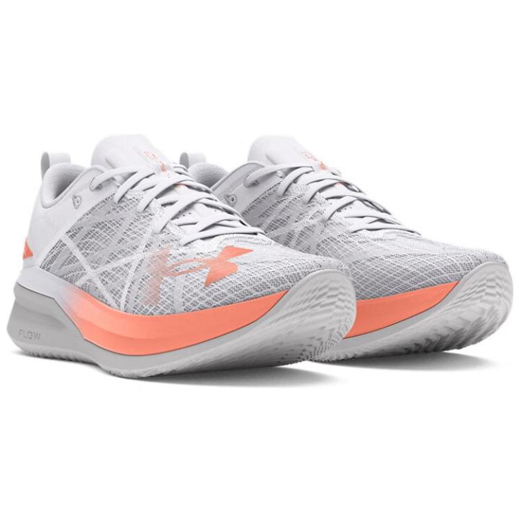 Under Armour Flow Velociti Pro Halo Grey Flare Orange Unisex Sneakers White 3027560-102