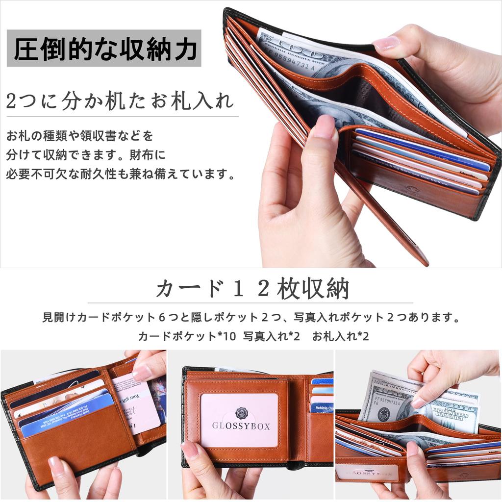 VISOUL Bifold Genuine 10 Card License Large No Coin Popular Italian Made by Top Leather Green Men's Wallet, Leather, Billfold, Slots, Driver's Slot,