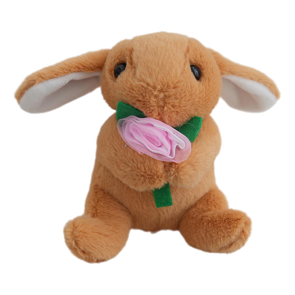 Flower Rabbit Bunny Plush Toy Keychain Stuffed Toys Pp Cotton Girl Filling