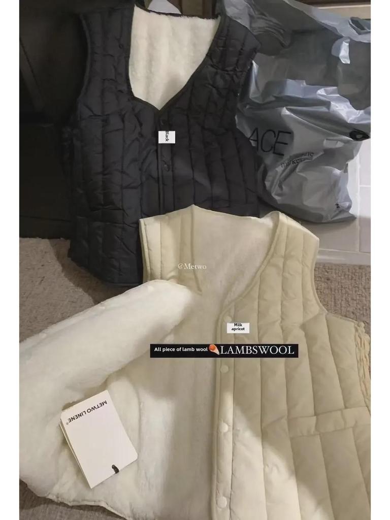 METWO Damen Winddichte Schlankmachende Fleeceweste für Herbst und Winter