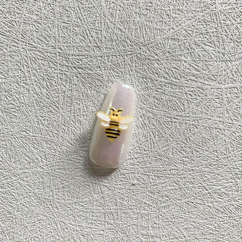 Mini Bee 3D Nail Art Resin Accessories - Cute Animal Cream Glue DIY Decorations