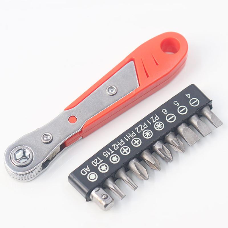 Ratchet Screwdriver Handles Narrow Spaces, Front And Rear, Elbow Wrench, Right Angle Bending, Cross Screwdriver, Steel Material