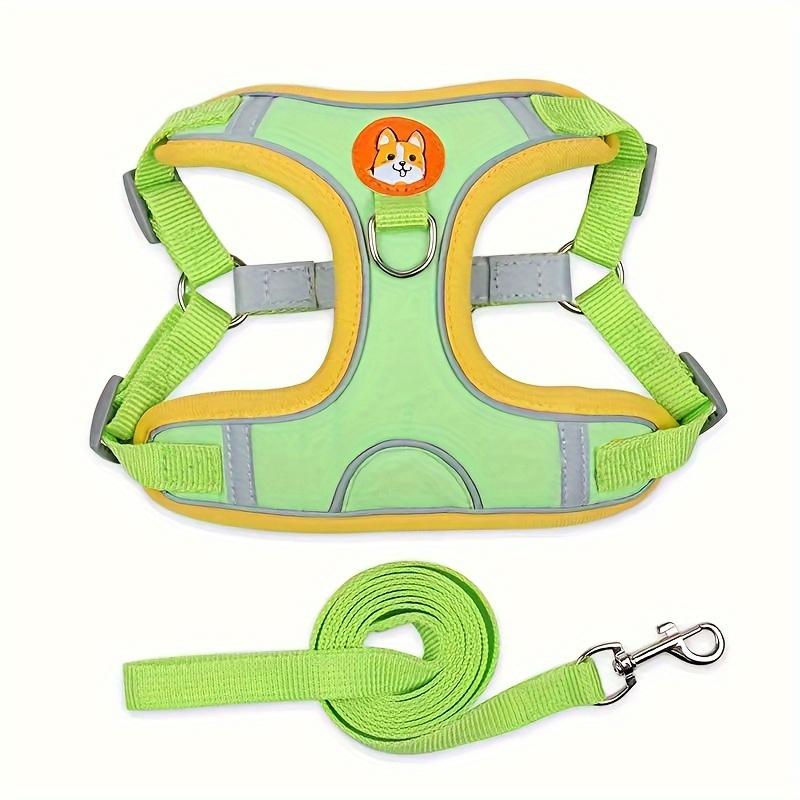 Reflective Dog Harness Vest with Leash - Anti-Escape and Comfortable Pet Chest Strap for Safe and Enjoyable Walks