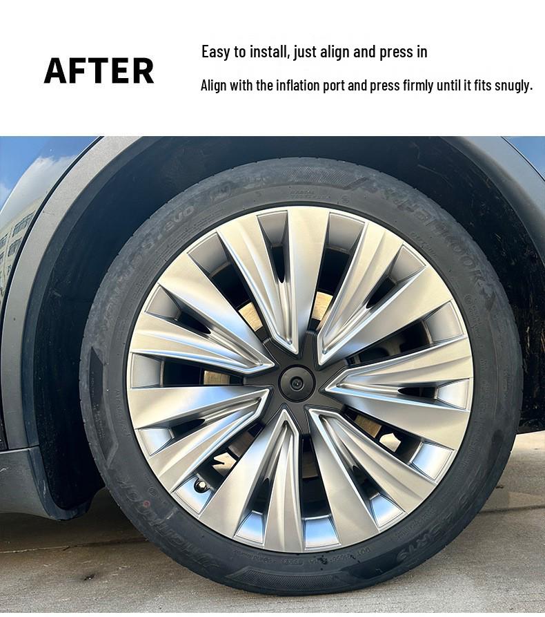 19-24 Tesla Model Y 19-inch Wheel Covers: Full Coverage, Anti-scratch Decorative Accessories for 3rd/4th Gen