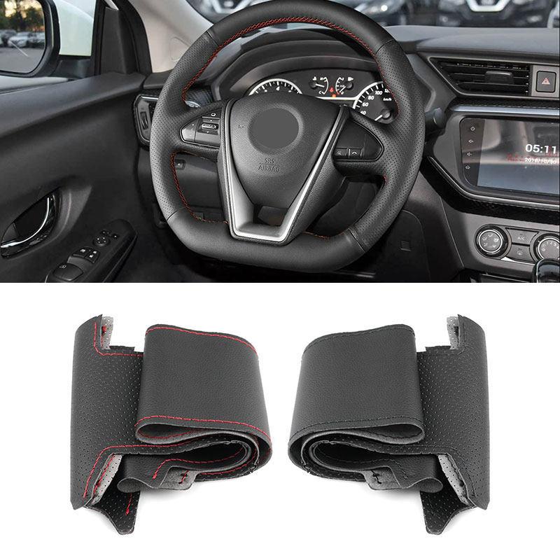 Car Accessories Inner Steering Wheel Microfiber Leather Cover Trim For Nissan Lannia 2015- Maxima 2016 2017 2018