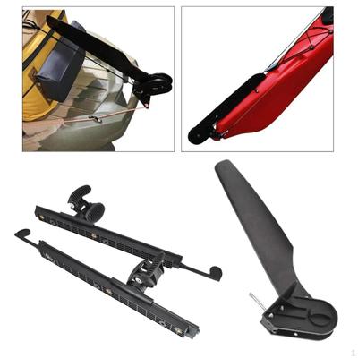 Kayak Tail Rudder, Watercraft Rudder Fixation with Foot Brace Pedals, Pegs for Sailing