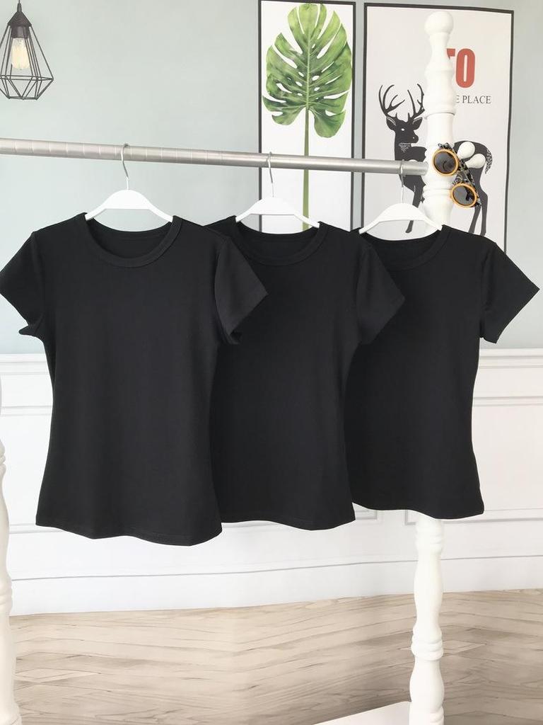 European & American Slim Fit High-Elastic Short-Sleeve T-Shirt: Breathable, Figure-Flattering, Petite Base Top