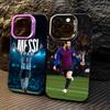 Carcasă de telefon Fotbal L-Lionel m-Messi 10 Pentru iPhone 17 16 15 14 13 12 11 Pro Max Plus Argintiu candy Mat