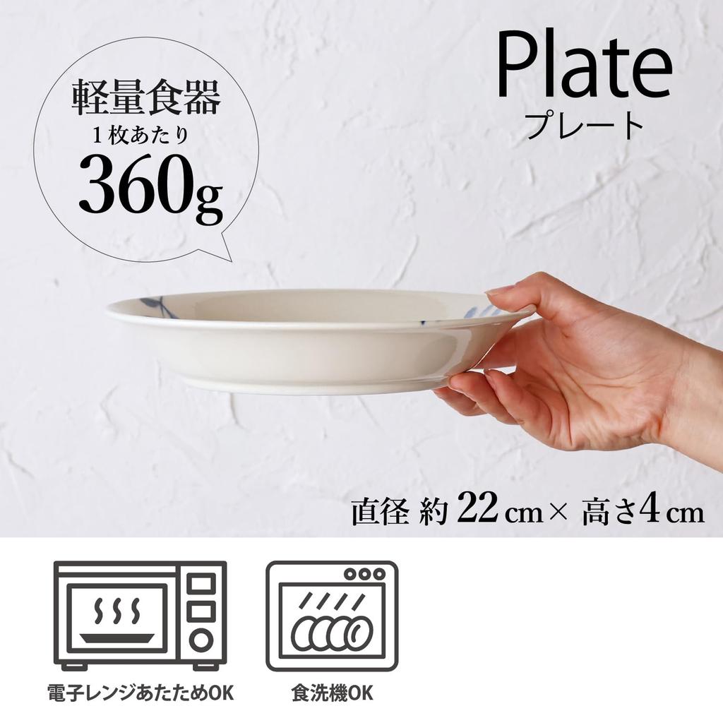 Dolce Duo CG-1576: Set of 5 Curry and Pasta Dishes, Lightweight, Made In Japan