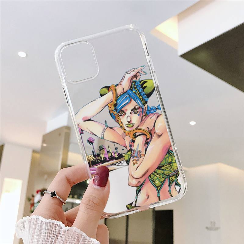 JoJos Bizarre Adventure Anime Phone Case For Xiaomi10T 11 Note10 Redmi7 8 9 S Pro K40 Poco3 Transparent Shell