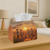 1pc Meerkat Sunset Tissue Box Holder - Wildlife & Beautiful Landscape, Perfect for Living Room, Dining Room, Bedroom, Bathroom, Bar, or Office Decor, 