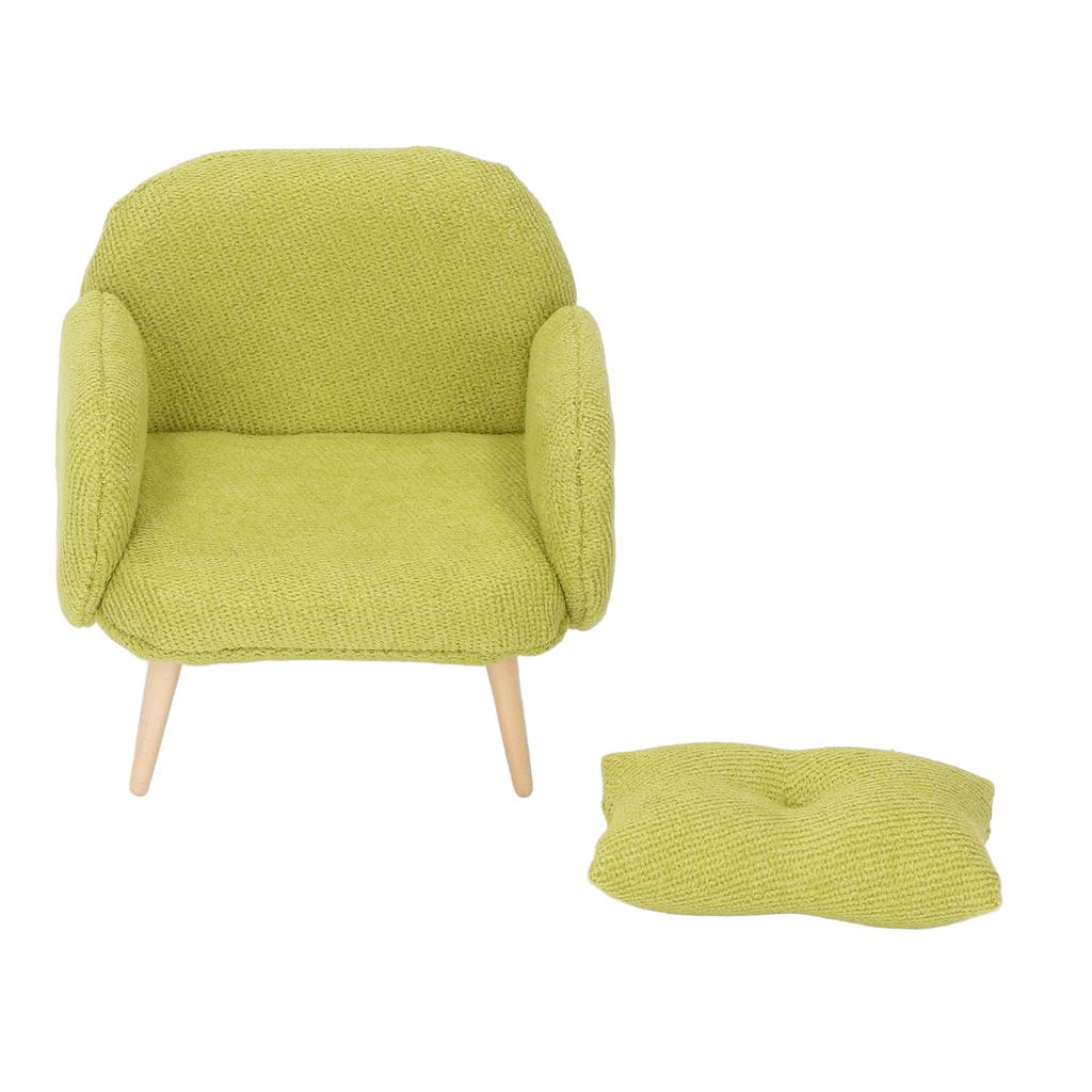 Puppenhaus Sofa 1:12 Maßstab Einfaches Design Moderner Stil Puppenhaus Miniaturmöbel Grün