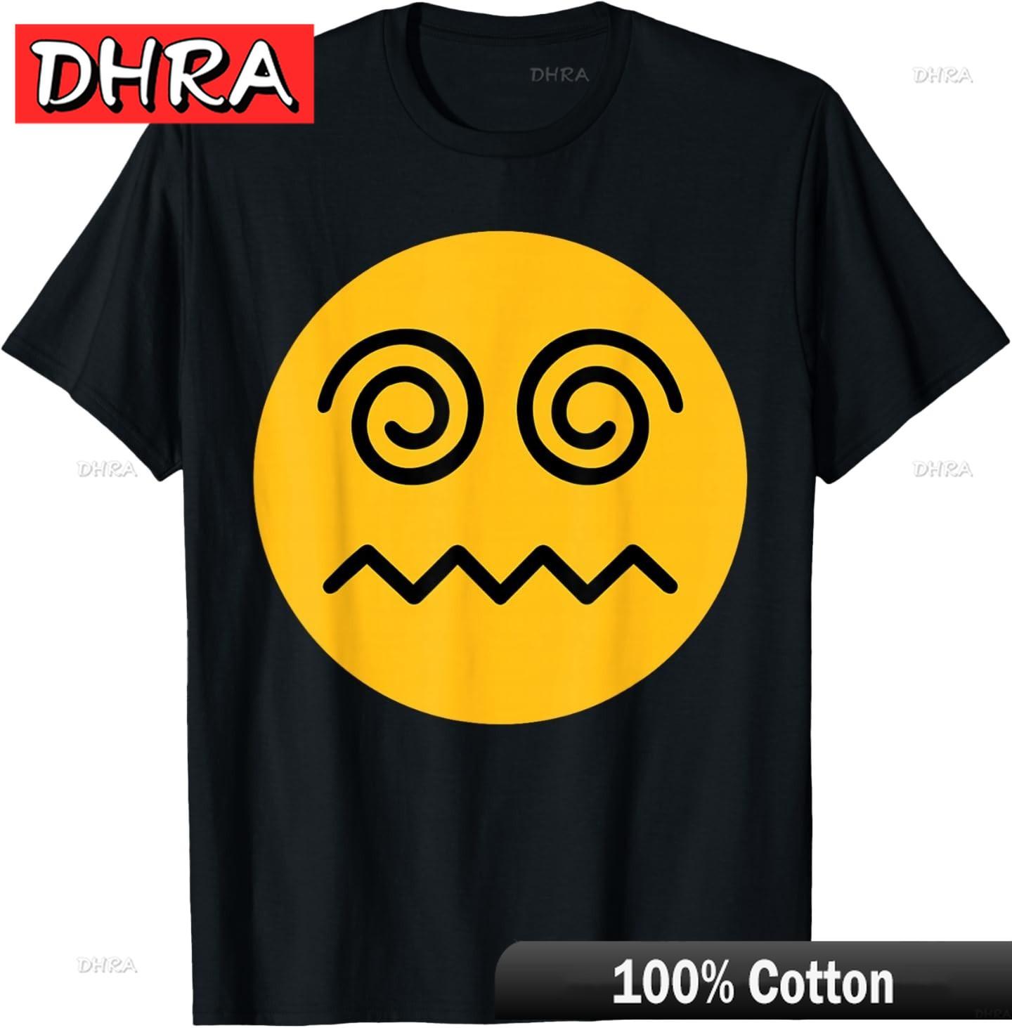 

Funny Emoticon Dizzy Face with Spiral Eyes TShirt Tshirts Cute Classic Edgy Tops TShirts for Summer TShirt Korea Nostalgia S