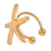 Bold Ocean Star Earrings For Women Trendy Party Jewelry Starfish Ear Clip Lightweight Alloy Design Perfect Gift