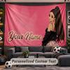 Wandbehang Wandteppich Benutzerdefinierter Name Ariana Grande Muster Personalisiert Bedruckter Stoff Wanddekoration