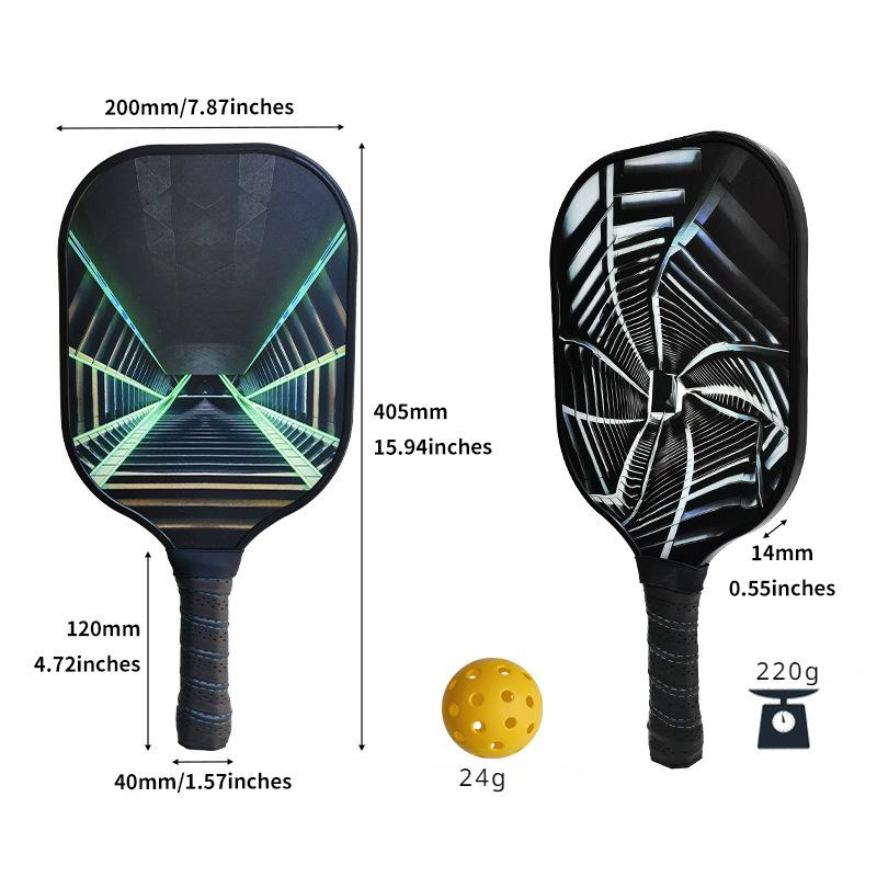 Bâtă Pickleball Fibră de sticlă Nivel de antrenament Competiție sportivă în aer liber Rachetă profesională Pickleball