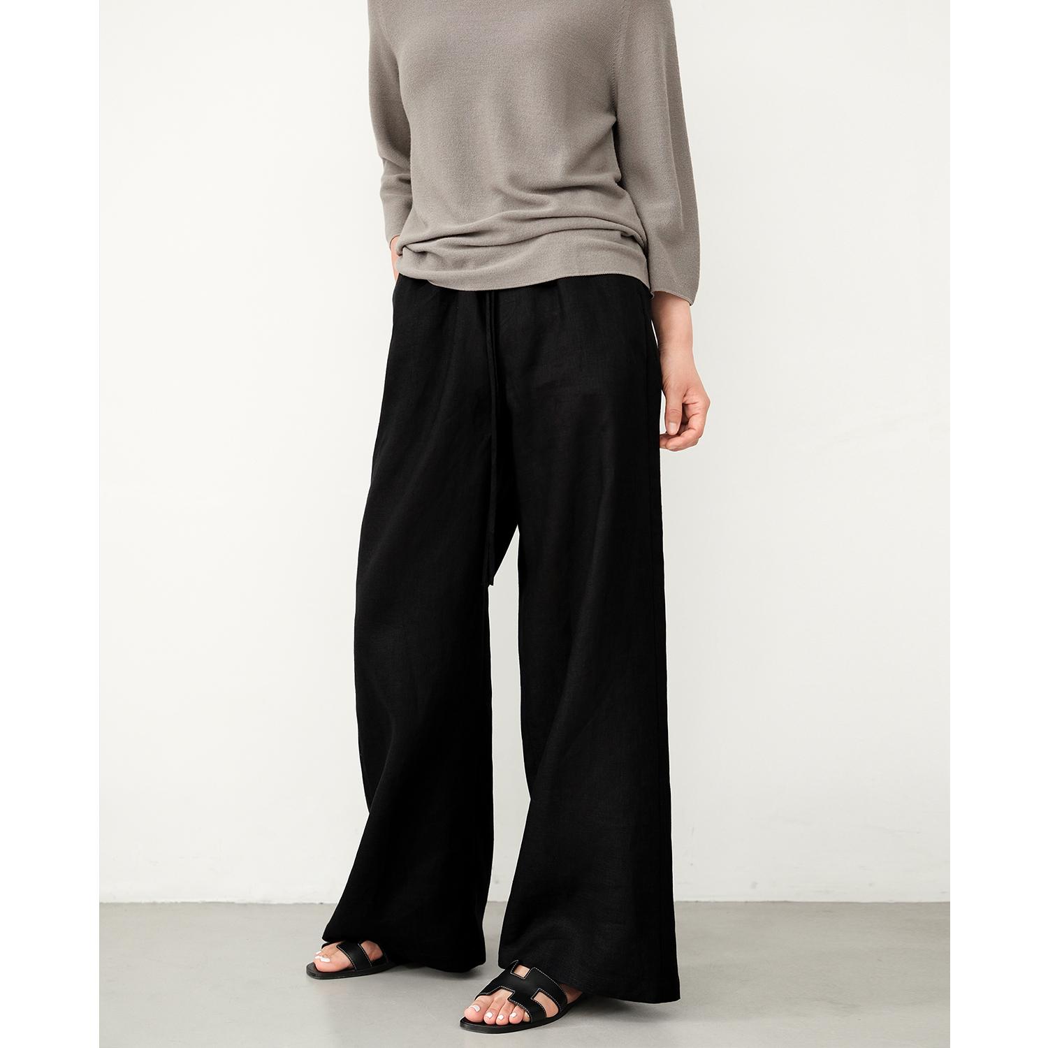 2026 Spring/Autumn Women s Exquisite Natural Linen Long Pants - Stylish Casual Edition M