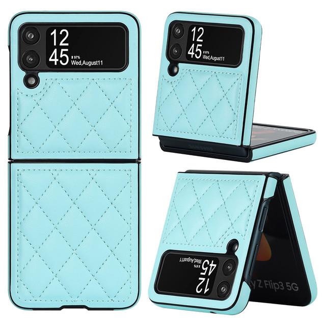 Luxus Premium Leder Textur Fall Für Samsung Galaxy Z Flip 4 3 Retro Klapp Volle Schutzhülle Schlank Telefon Abdeckung Für Flip3 Flip4