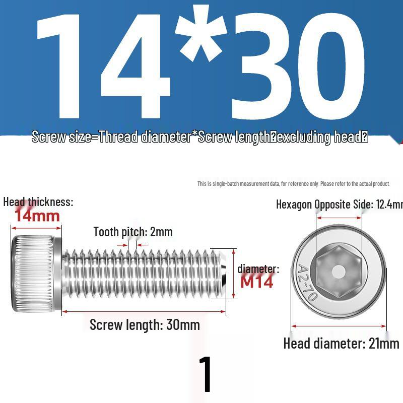 304 Stainless Steel Hex Socket Cap Screw with Extended Thread