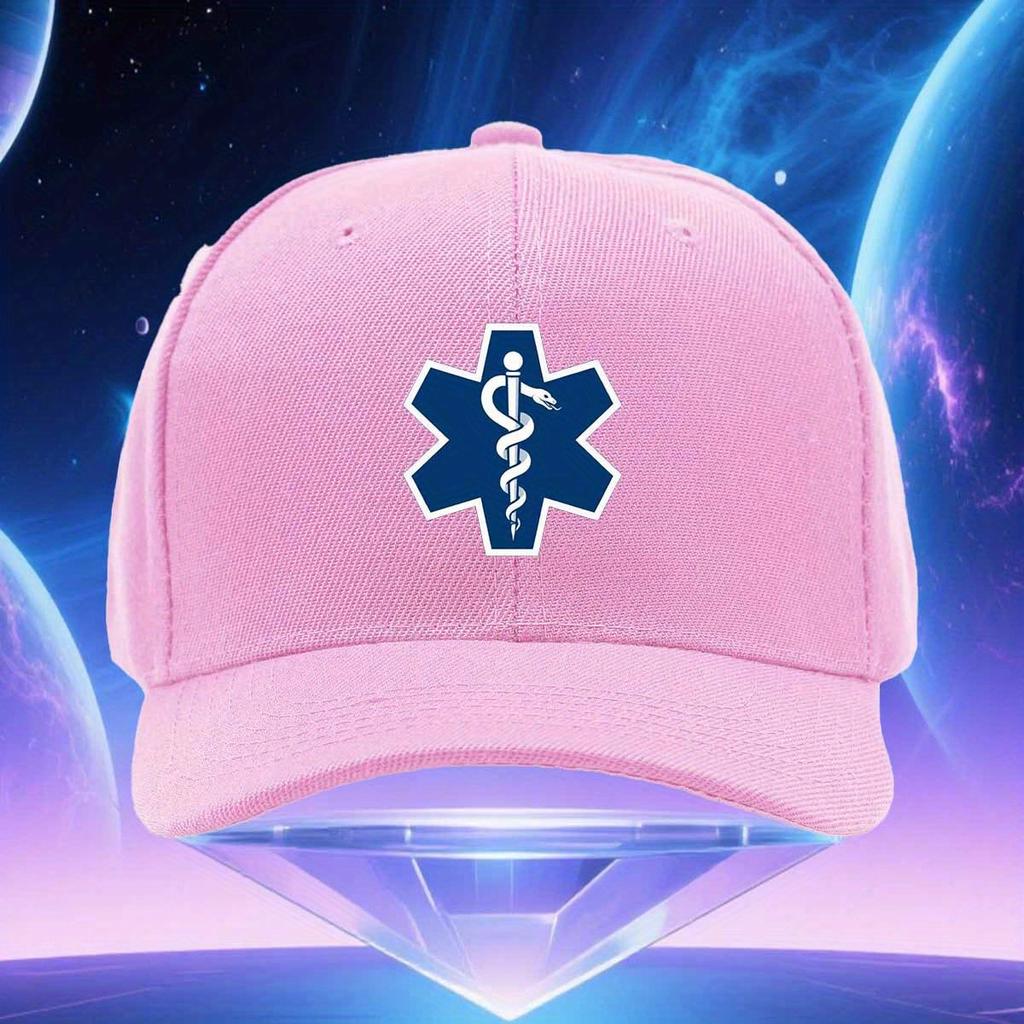 Adjustable Baseball Cap Featuring The Star of Life Designed for EMS EMT And Paramedics