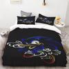 Sonic Cartoon Duvet Cover Hedgehog Quilt Cover Three-piece Set Bedding Set Sonic Gifts for Children Teens