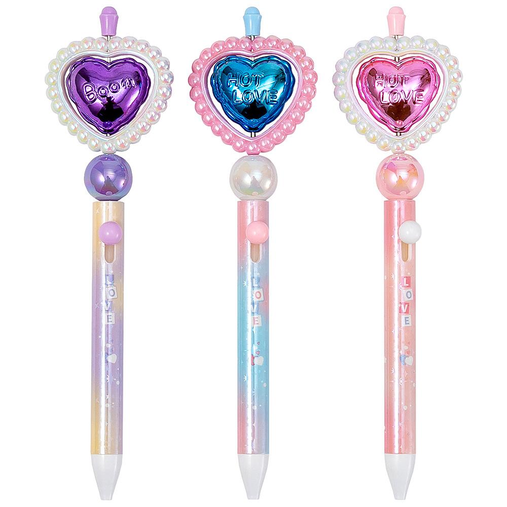 

1Pc Pretty Creative Stationery Items Back To School Writing Pens Heart Love Gel Pens Elegant Pens Kawaii Stationery Supplies Cute Pens Random style 1Pc