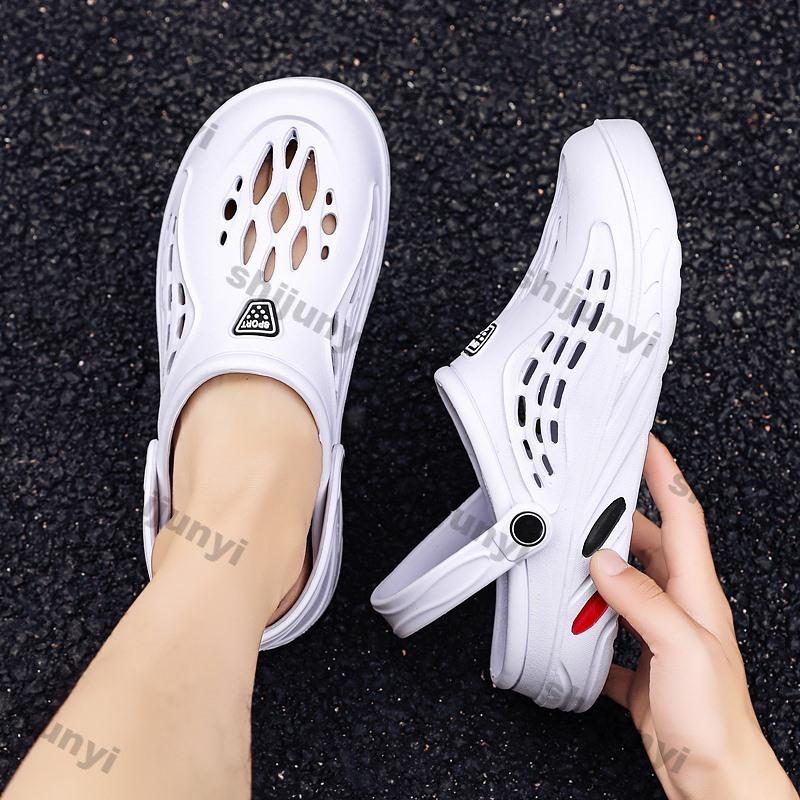 Módní pánské dřeváky sandály letní venkovní pantofle domácí zahradní boty cholas plážové boty do vody pánské robustní sandály s měkkou podrážkou cloud pantofle