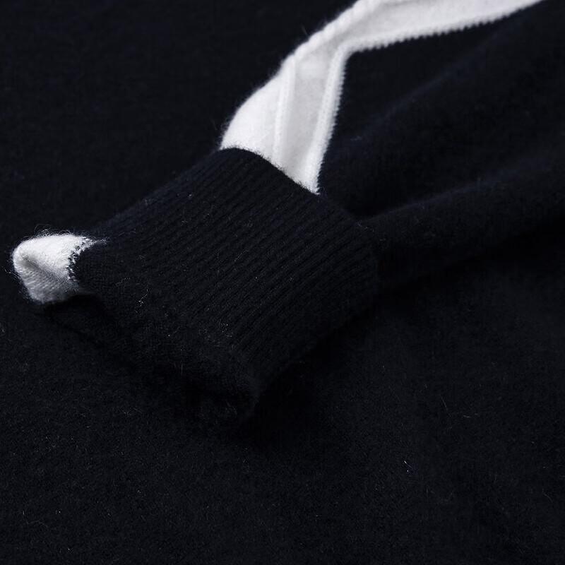 Kemengboka Women's Loose Fit Color Block Cashmere Sweater